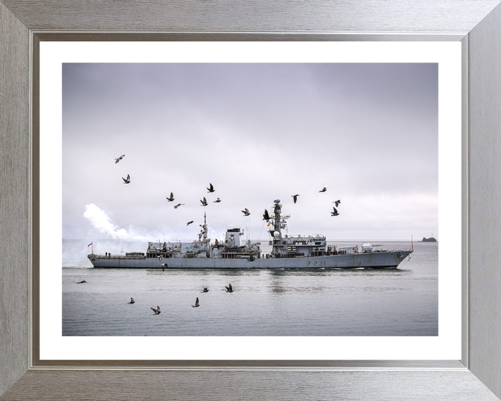 HMS Argyll F231 | Photo Print | Framed Print | Poster | Type 23 | Frigate | Royal Navy Hampshire Prints 10 x 8 Silver Frame Yes