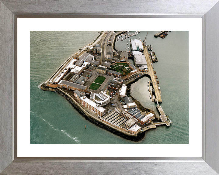 HMS Dolphin Photo Print - Gosport Hampshire 2002 - Royal Navy Shore Establishment Hampshire Prints 10 x 8 Silver Frame Yes