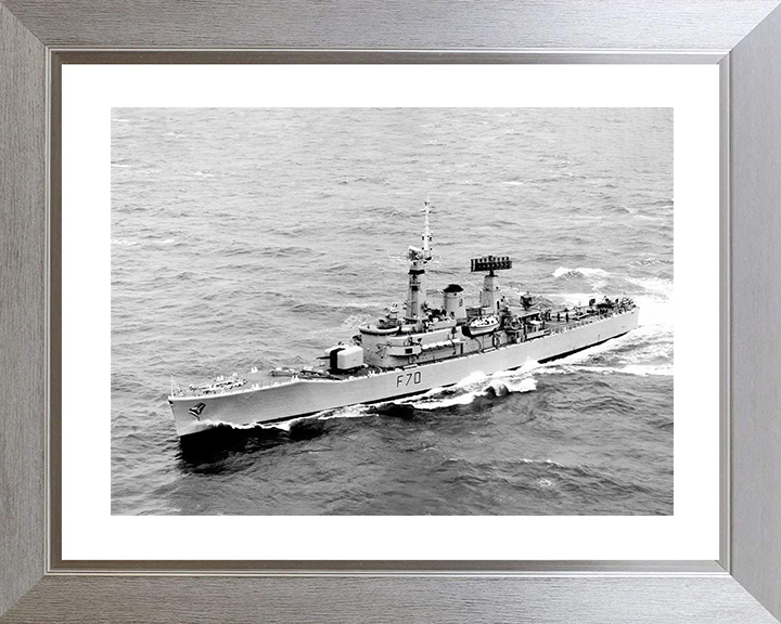 HMS Apollo (F70) Royal Navy Leander Class Frigate Underway Port View Photo Print Wall Art Decor Posters, Prints, & Visual Artwork Hampshire Prints 10 x 8 Silver Frame Yes