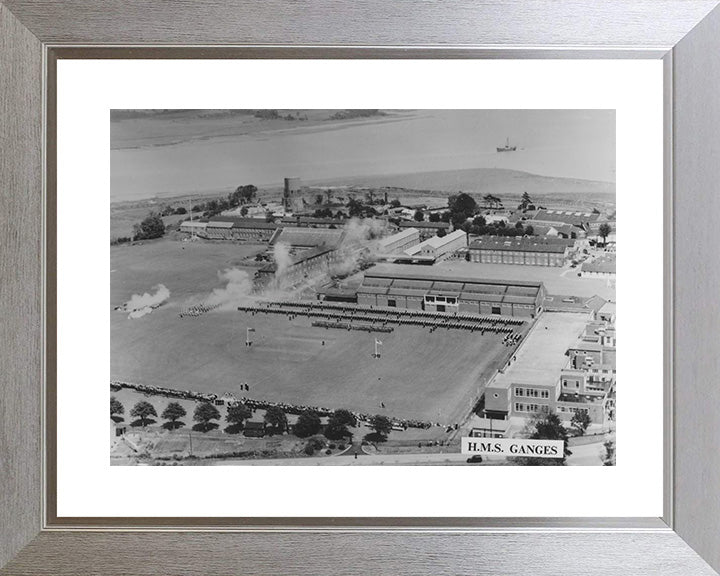 HMS Ganges Royal Navy basic training establishment Aerial Photo Print or Framed Photo Print - Hampshire Prints