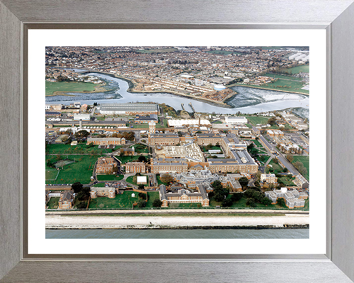 Royal Hospital Haslar Photo Print - Gosport - Royal Navy Shore Establishment Hampshire Prints 10 x 8 Silver Frame Yes