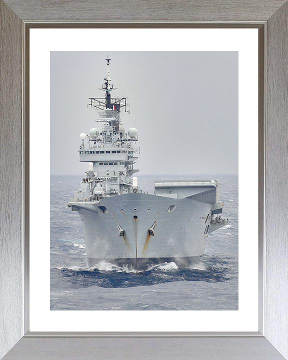 HMS Ark Royal (R07) Royal Navy Invincible Class Aircraft Carrier USA 2008 Photo Print Wall Art Decor Posters, Prints, & Visual Artwork Hampshire Prints 10 x 8 Silver Frame Yes