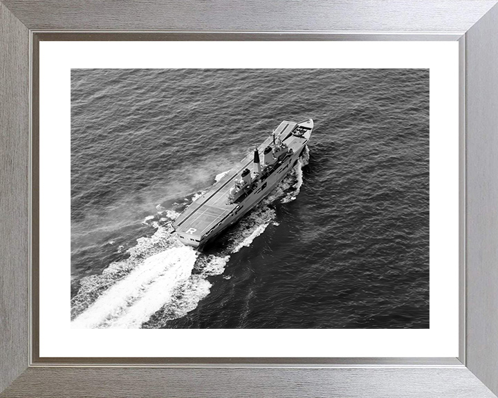 HMS Ark Royal (R07) Royal Navy Invincible Class Aircraft Carrier Sea Trials 1985 Photo Print Wall Art Decor Posters, Prints, & Visual Artwork Hampshire Prints 10 x 8 Silver Frame Yes