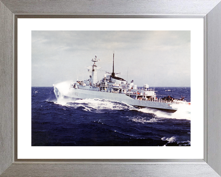 HMS Ardent (F184) Royal Navy Type 21 Frigate In Heavy Seas Photo Print Wall Art Decor Posters, Prints, & Visual Artwork Hampshire Prints 10 x 8 Silver Frame Yes