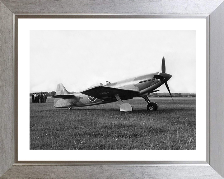 RAF Martin-Baker MB-3 Plane on the Ground Photo Print - Royal Air Force Aircraft Posters, Prints, & Visual Artwork Hampshire Prints 10 x 8 Silver Frame Yes