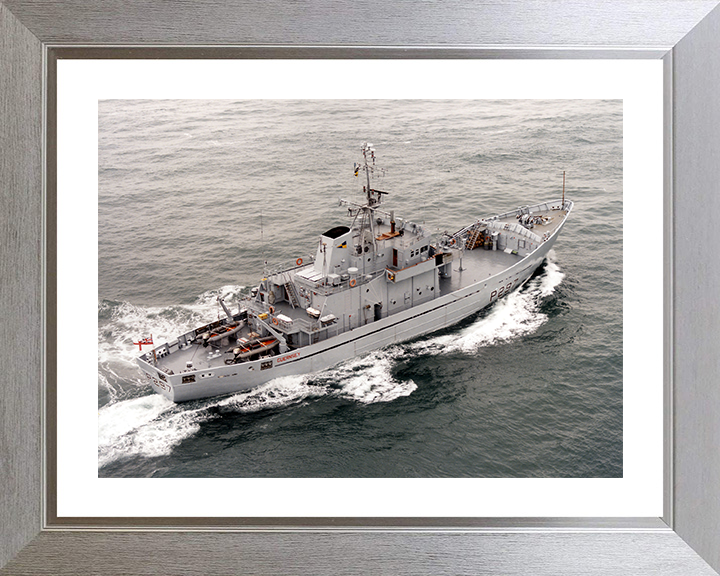 HMS Guernsey (P297) Photo Print - At Sea 1997 – Royal Navy Island Class Patrol Vessel Hampshire Prints 10 x 8 Silver Frame Yes