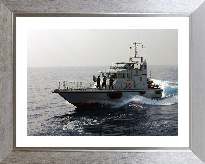 HMS Dasher (P280) Photo Print - Cyprus 2006 - Royal Navy Archer Class P2000 Patrol Vessel Posters, Prints, & Visual Artwork Hampshire Prints 10 x 8 Silver Frame Yes