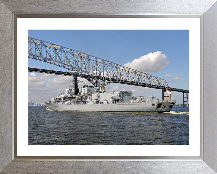 HMS Argyll (F231) Royal Navy Type 23 Frigate Entering Baltimore 2014 Photo Print Wall Art Decor Posters, Prints, & Visual Artwork Hampshire Prints 10 x 8 Silver Frame Yes