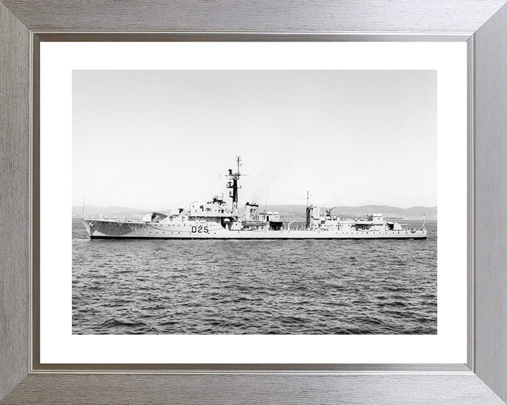 HMS Carysfort (D25) Royal Navy C Class Destroyer Port Side View Photo Print Wall Art Decor Posters, Prints, & Visual Artwork Hampshire Prints 10 x 8 Silver Frame Yes