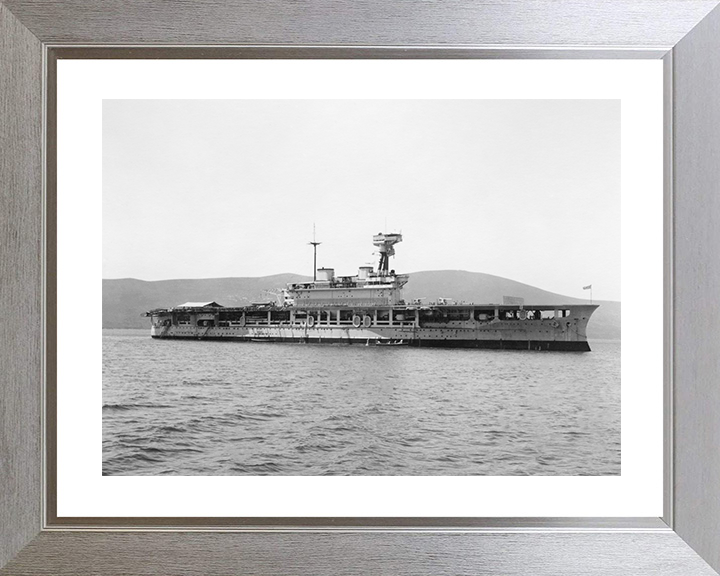 HMS Eagle (94) Royal Navy Eagle Class Aircraft Carrier Starboard Side Photo Print Wall Art Decor Posters, Prints, & Visual Artwork Hampshire Prints 10 x 8 Silver Frame Yes