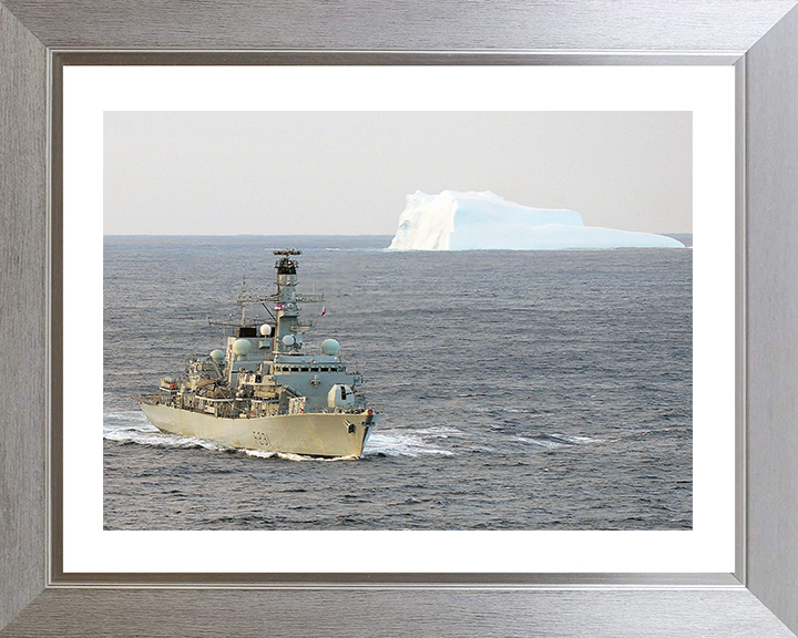 HMS Argyll (F231) Photo Print - South Atlantic 2013 - Royal Navy Type 23 Frigate Posters, Prints, & Visual Artwork Hampshire Prints 10 x 8 Silver Frame Yes