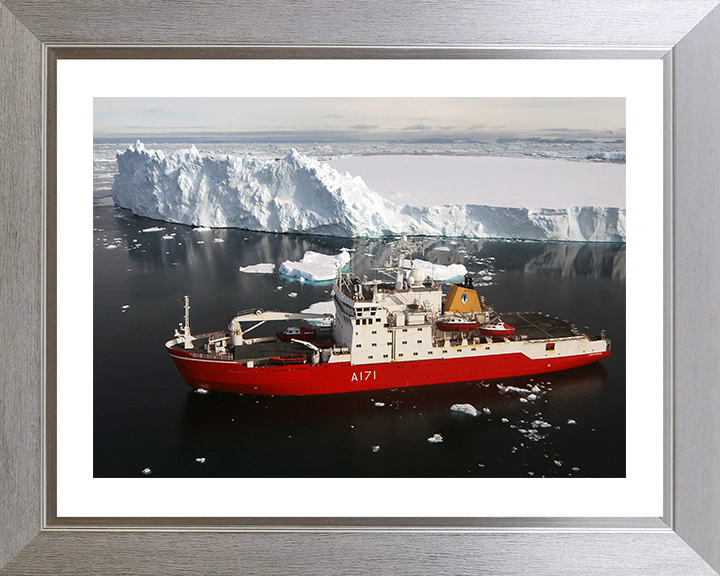HMS Endurance (A171) Photo Print - Antarctic Peninsula 2007 - Royal Navy Ice Breaker Patrol Ship Hampshire Prints 10 x 8 Silver Frame Yes