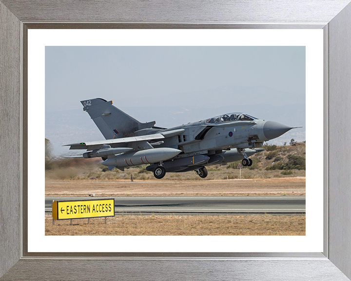 RAF Tornado GR4 903 Expeditionary Air Wing Photo Print - Royal Air Force Aircraft Hampshire Prints 10 x 8 Silver Frame Yes