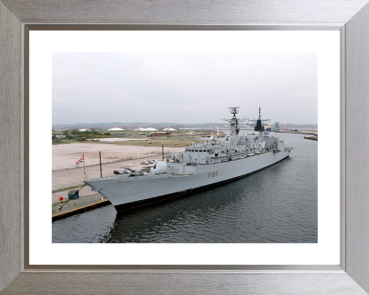 HMS Cumberland (F85) Photo Print - Barrow in Furness 2002 - Royal Navy Type 22 Frigate Posters, Prints, & Visual Artwork Hampshire Prints 10 x 8 Silver Frame Yes
