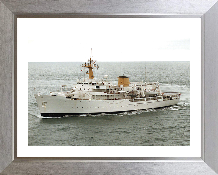 HMS Herald (H138) Photo Print - At Sea - Royal Navy Hecla Class Survey Vessel