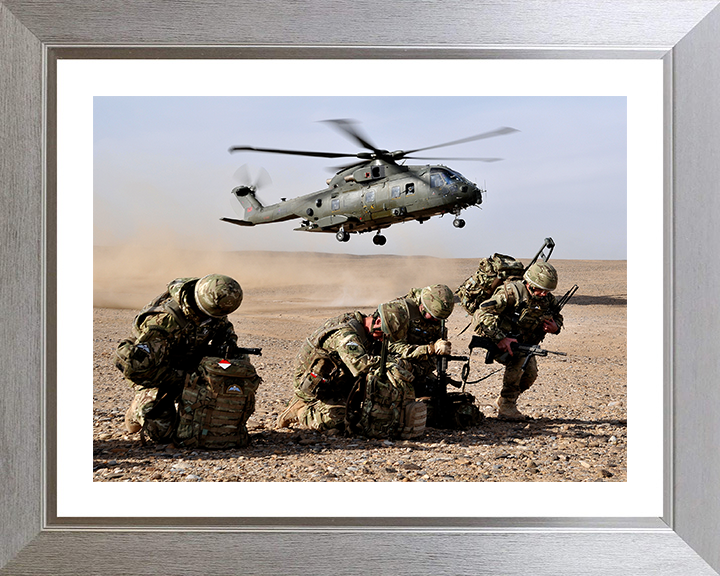 RAF Regiment II Squadron Camp Bastion Photo Print - Royal Air Force Hampshire Prints 10 x 8 Silver Frame Yes
