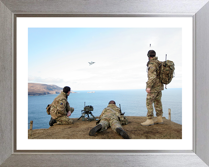 RAF Regiment Forward Air Controllers Photo Print - Royal Air Force Hampshire Prints 10 x 8 Silver Frame Yes