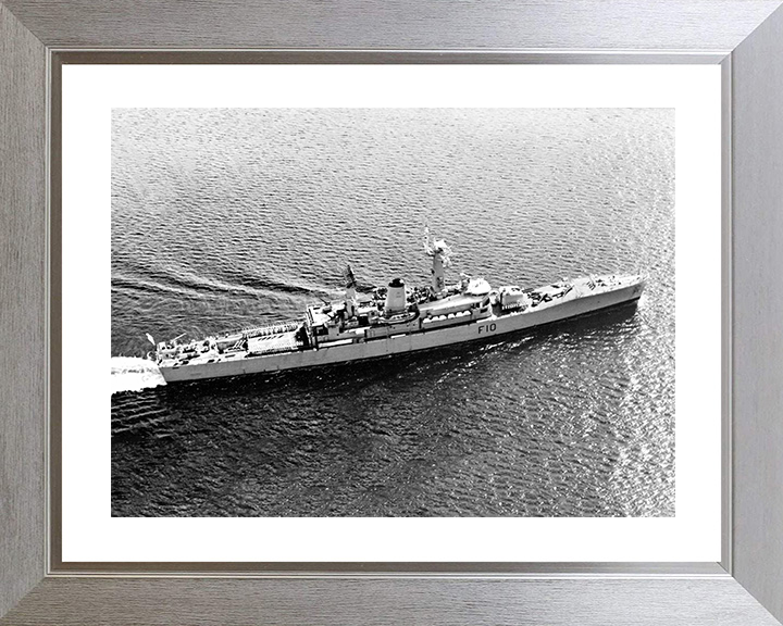 HMS Aurora (F10) Royal Navy Leander Class Frigate From Above Photo Print Wall Art Decor Posters, Prints, & Visual Artwork Hampshire Prints 10 x 8 Silver Frame Yes