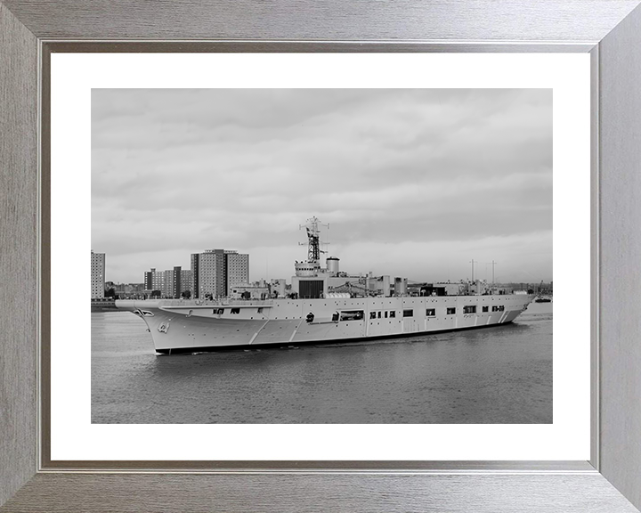 HMS Triumph (A108) - Portsmouth - Royal Navy Heavy Repair Ship Photo Print Wall Art Naval Decor UK (Copy) Posters, Prints, & Visual Artwork Hampshire Prints 10 x 8 Silver Frame Yes