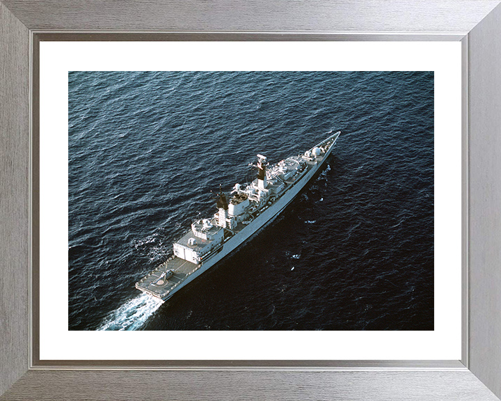 HMS Cumberland (F85) Photo Print - At Sea 1991 - Royal Navy Type 22 Frigate Hampshire Prints 10 x 8 Silver Frame Yes