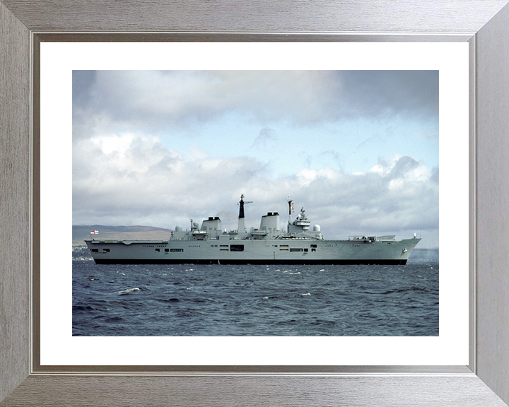HMS Ark Royal (R07) Royal Navy Invincible Class Aircraft Carrier Starboard Beam View Photo Print Wall Art Decor Posters, Prints, & Visual Artwork Hampshire Prints 10 x 8 Silver Frame Yes