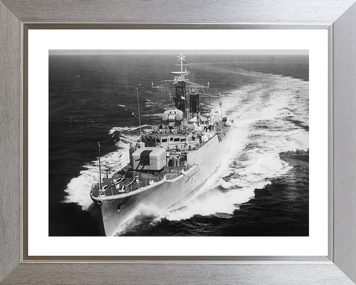 HMS Jaguar (F37) Photo Print - At Sea 1963 - Royal Navy Leopard Class Frigate Hampshire Prints 10 x 8 Silver Frame Yes
