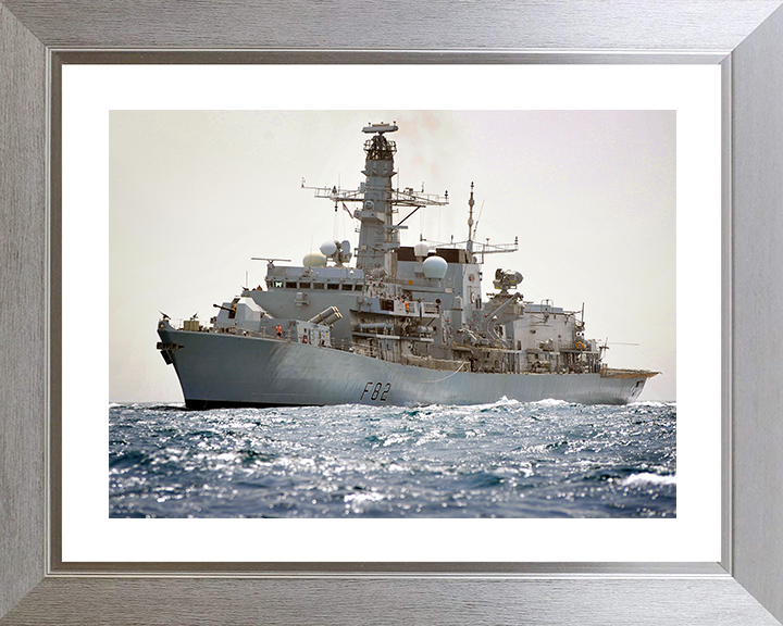 HMS Somerset (F82) Photo Print - Arabian Gulf - Royal Navy Type 23 Frigate Hampshire Prints 10 x 8 Silver Frame Yes