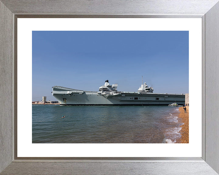 HMS Queen Elizabeth R08 Royal Navy Queen Elizabeth Class Aircraft Carrier Photo Print or Framed Print - Hampshire Prints