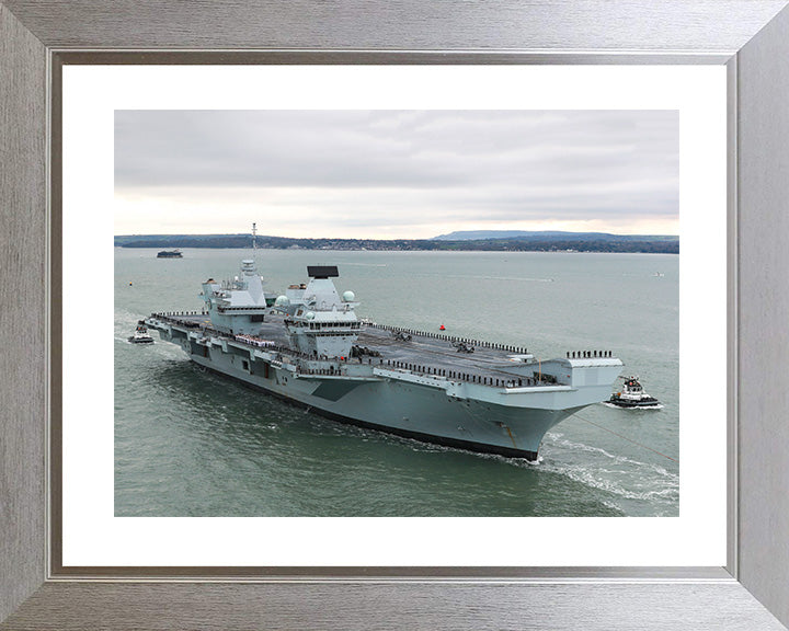 HMS Prince of Wales R09 Royal Navy Queen Elizabeth Class aircraft carrier Photo Print or Framed Print - Hampshire Prints