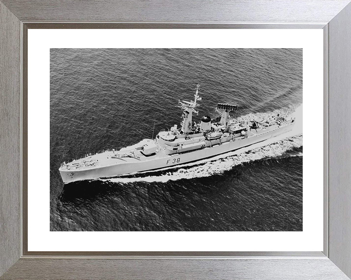 HMS Arethusa (F38) Royal Navy Leander Class Frigate High Port Side View Photo Print Wall Art Decor Posters, Prints, & Visual Artwork Hampshire Prints 10 x 8 Silver Frame Yes