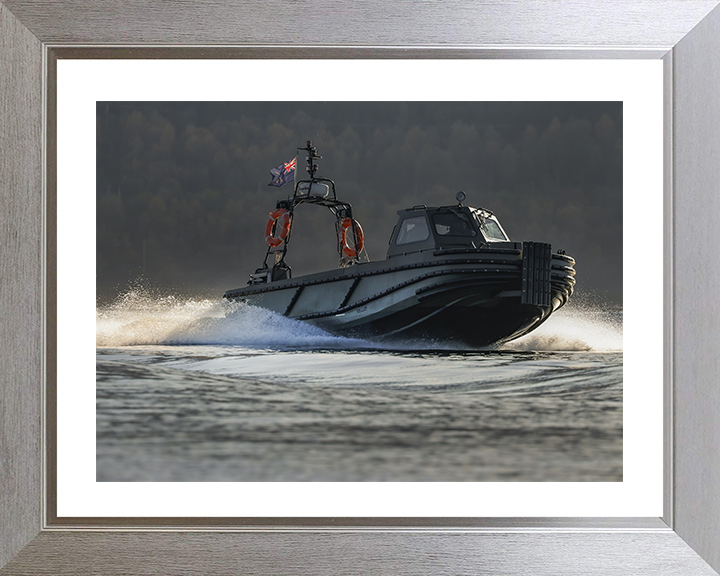 Royal Marines Combat Support Boat (CSB) Photo Print - 47 Commando Hampshire Prints 10 x 8 Silver Frame Yes