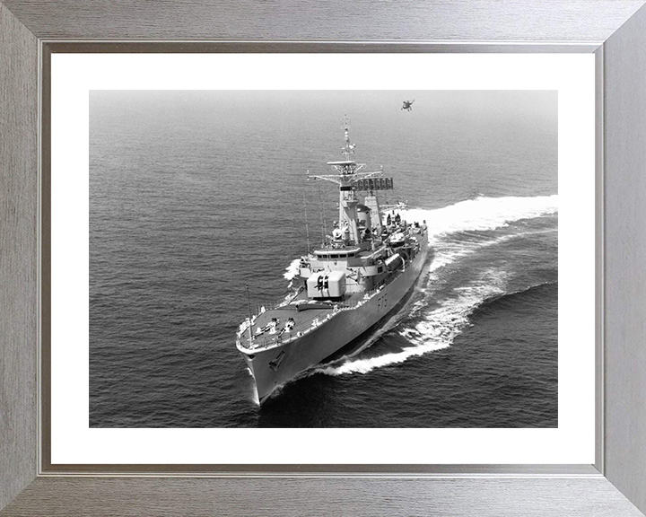 HMS Charybdis (F75) Photo Print - At Sea Sept 1976 - Royal Navy Leander Class Frigate Posters, Prints, & Visual Artwork Hampshire Prints 10 x 8 Silver Frame Yes