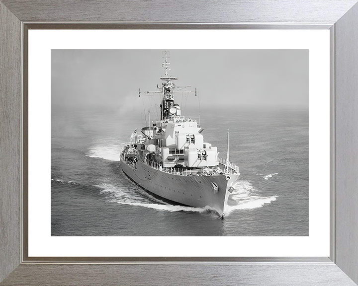 HMS Dainty (D108) Royal Navy Daring Class Destroyer Starboard Bow View Photo Print Wall Art Decor Posters, Prints, & Visual Artwork Hampshire Prints 10 x 8 Silver Frame Yes