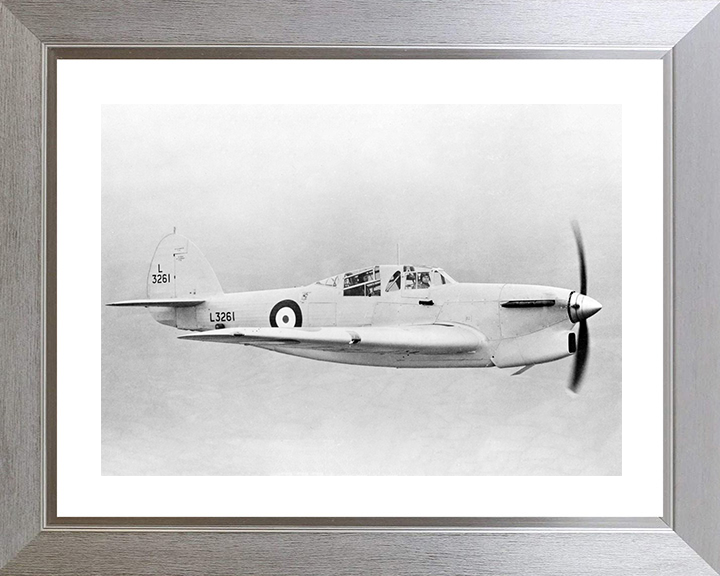RAF Hawker Henley in Flight Photo Print - Royal Air Force Aircraft Posters, Prints, & Visual Artwork Hampshire Prints 10 x 8 Silver Frame Yes
