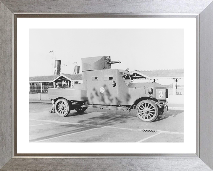 British Army Rolls Royce Armoured Car 1937 Photo Print - British Army Vehicle Hampshire Prints 10 x 8 Silver Frame Yes