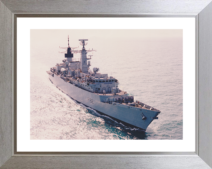 HMS Boxer (F92) Royal Navy Type 22 Frigate At Sea 1999 Photo Print Wall Art Decor Posters, Prints, & Visual Artwork Hampshire Prints 10 x 8 Silver Frame Yes