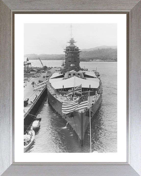 HMS Nelson (28) Photo Print - Balboa 1930 - Royal Navy Nelson Class Battleship Hampshire Prints 10 x 8 Silver Frame Yes
