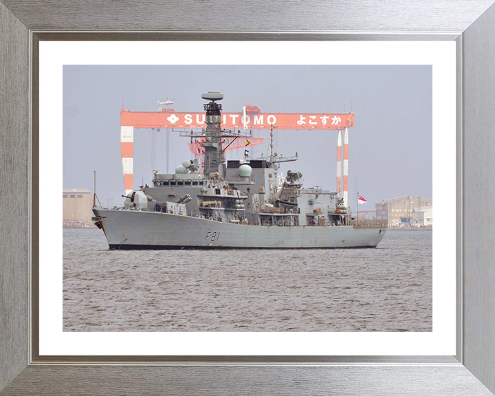 HMS Sutherland (F81) Photo Print - Japan 2018 - Royal Navy Type 23 Frigate Hampshire Prints 10 x 8 Silver Frame Yes