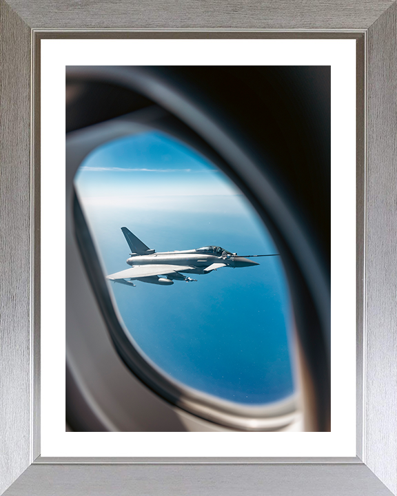 RAF Typhoon refuels Photo Print - Royal Air Force Aircraft Hampshire Prints 10 x 8 Silver Frame Yes