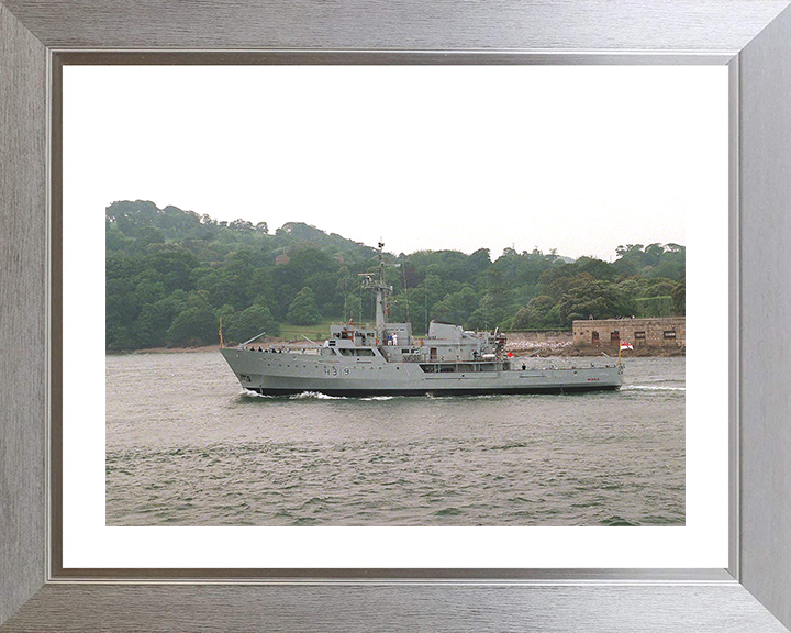 HMS Beagle (H319) Photo Print - Plymouth Sound - Royal Navy Bulldog Class Survey Vessel