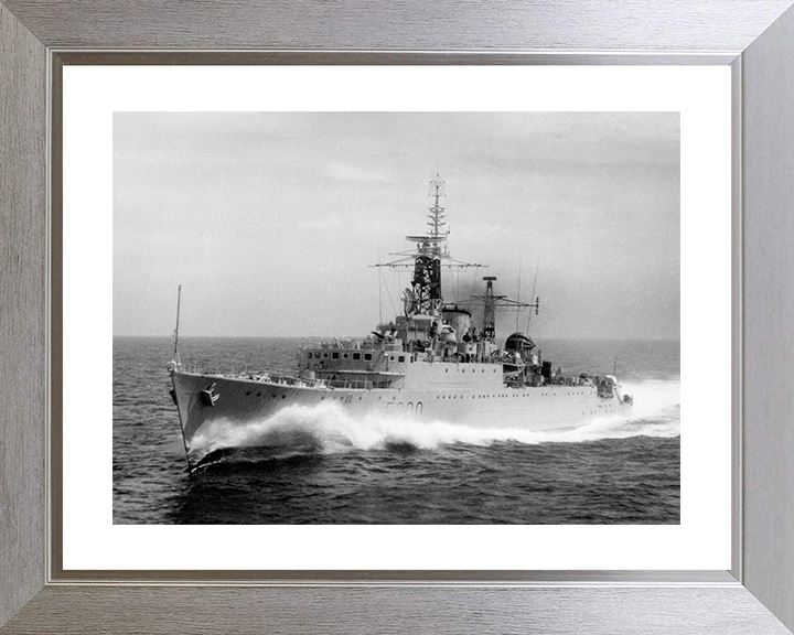 HMS Ursa (F200) - At Sea 1954 - Royal Navy U Class Destroyer Photo Print Wall Art Naval Decor UK Posters, Prints, & Visual Artwork Hampshire Prints 10 x 8 Silver Frame Yes