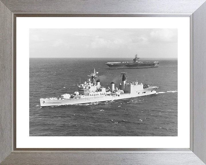 HMS Blake (C99) Royal Navy Tiger Class Light Cruiser At Sea 1975 Photo Print Wall Art Decor Posters, Prints, & Visual Artwork Hampshire Prints 10 x 8 Silver Frame Yes