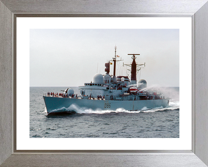 HMS Birmingham (D86) Royal Navy Type 42 Destroyer Handing Over Photo Print Wall Art Decor Posters, Prints, & Visual Artwork Hampshire Prints 10 x 8 Silver Frame Yes
