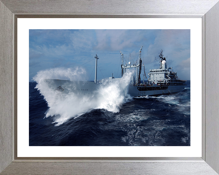 RFA Grey Rover (A269) Photo Print - At Sea 2006 - Royal Fleet Auxiliary Rover Class Tanker Posters, Prints, & Visual Artwork Hampshire Prints 10 x 8 Silver Frame Yes