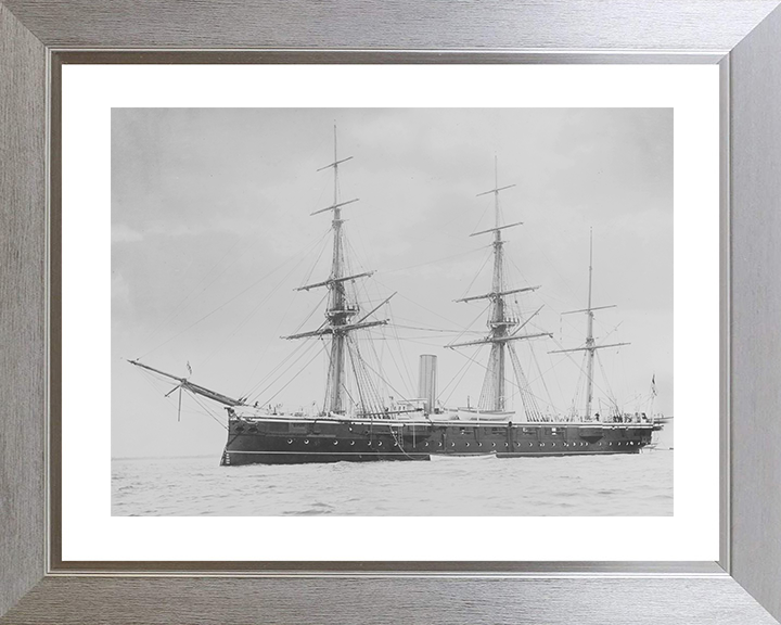 HMS Curacoa (1878) Royal Navy Comus Class Corvette Port Side Photo Print Wall Art Decor Posters, Prints, & Visual Artwork Hampshire Prints 10 x 8 Silver Frame Yes