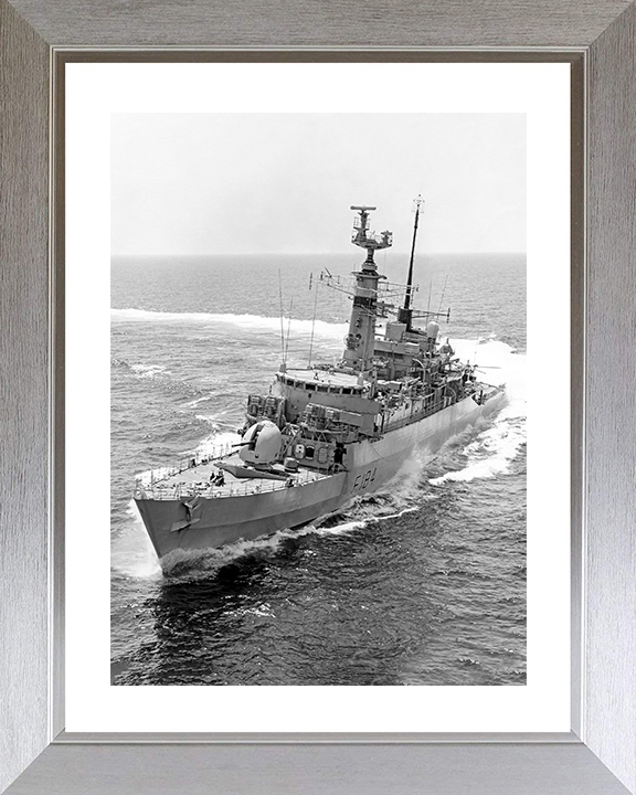 HMS Ardent (F184) Royal Navy Type 21 Frigate Hard Turn Portrait Photo Print Wall Art Naval Decor Posters, Prints, & Visual Artwork Hampshire Prints 10 x 8 Silver Frame Yes