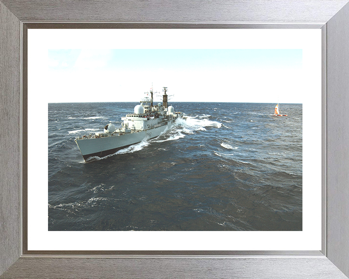 HMS Liverpool (D92) Photo Print - Atlantic Ocean 2005 - Royal Navy Type 42 Destroyer Posters, Prints, & Visual Artwork Hampshire Prints 10 x 8 Silver Frame Yes