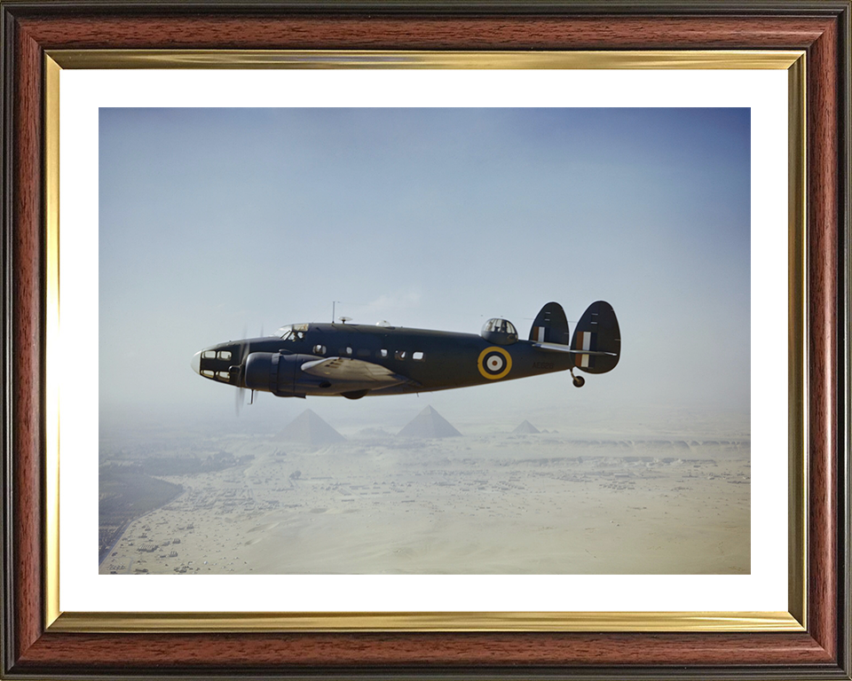 RAF Lockheed Hudson VI in Flight Photo Print - Royal Air Force Aircraft Hampshire Prints 10 x 8 Classic Frame Yes