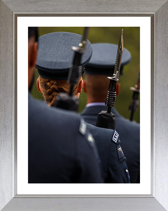 RAF Regiment on Parade Photo Print - Royal Air Force Hampshire Prints 10 x 8 Silver Frame Yes