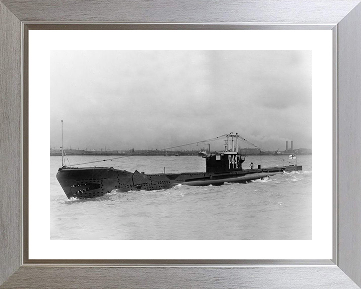 HMS Astute (P447) Photo Print - Port Side - Royal Navy Amphion Class Submarine Hampshire Prints 10 x 8 Silver Frame Yes